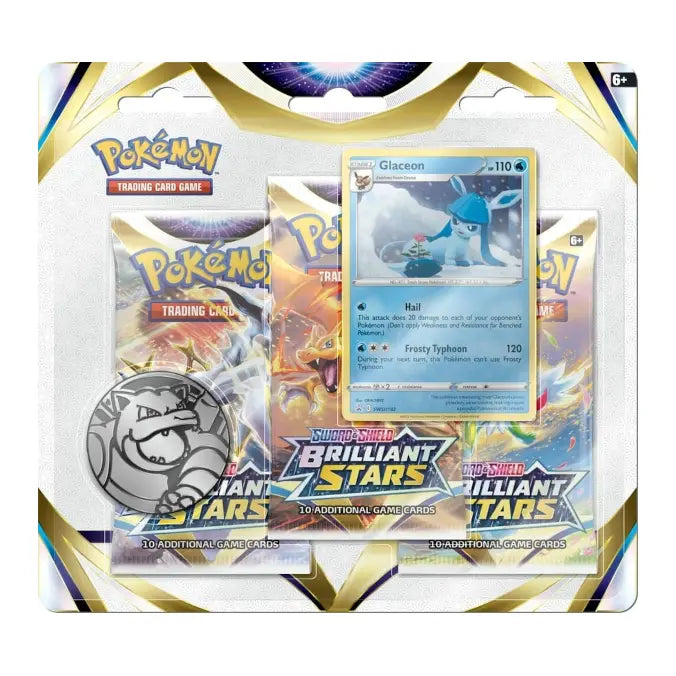 Sword & Shield Brilliant Stars 3 Pack Blister Glaceon