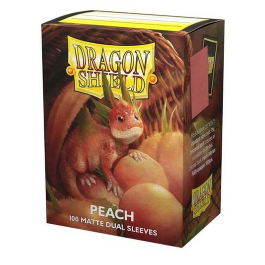 Dragon Shield Standard Size Dual Matte Sleeves - Peach (100 Sleeves)