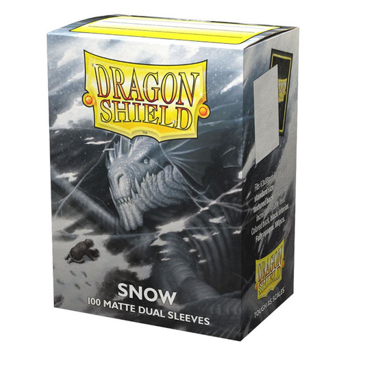 Dragon Shield Standard Size Dual Matte Sleeves - Snow (100 Sleeves)