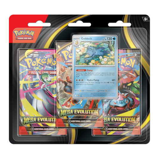 Mega Evolution 3 Pack Blister Golduck