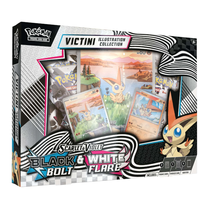 Scarlet & Violet Black Bolt & White Flare Victini Illustration Collection