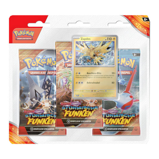 Karmesin & Purpur Stürmische Funken 3 Pack Blister Zapdos